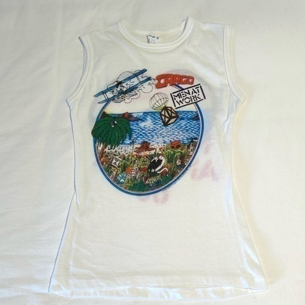 Men at Work Vintage Band Tank, 1983, Size Small, Perfect Condition